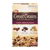 Post Selects Great Grains; whole grain cereal with raisins, dates & pecans Full-Size Picture